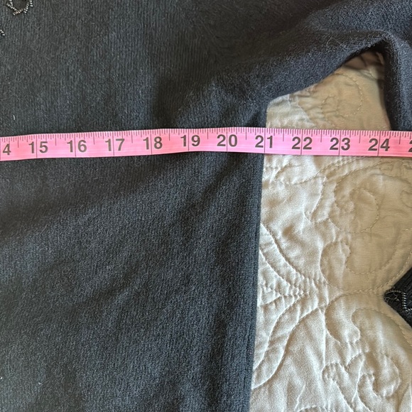 Chung Kiu Vintage Black Beaded Lambswool Cardigan Sweater size 42 - Picture 10 of 13